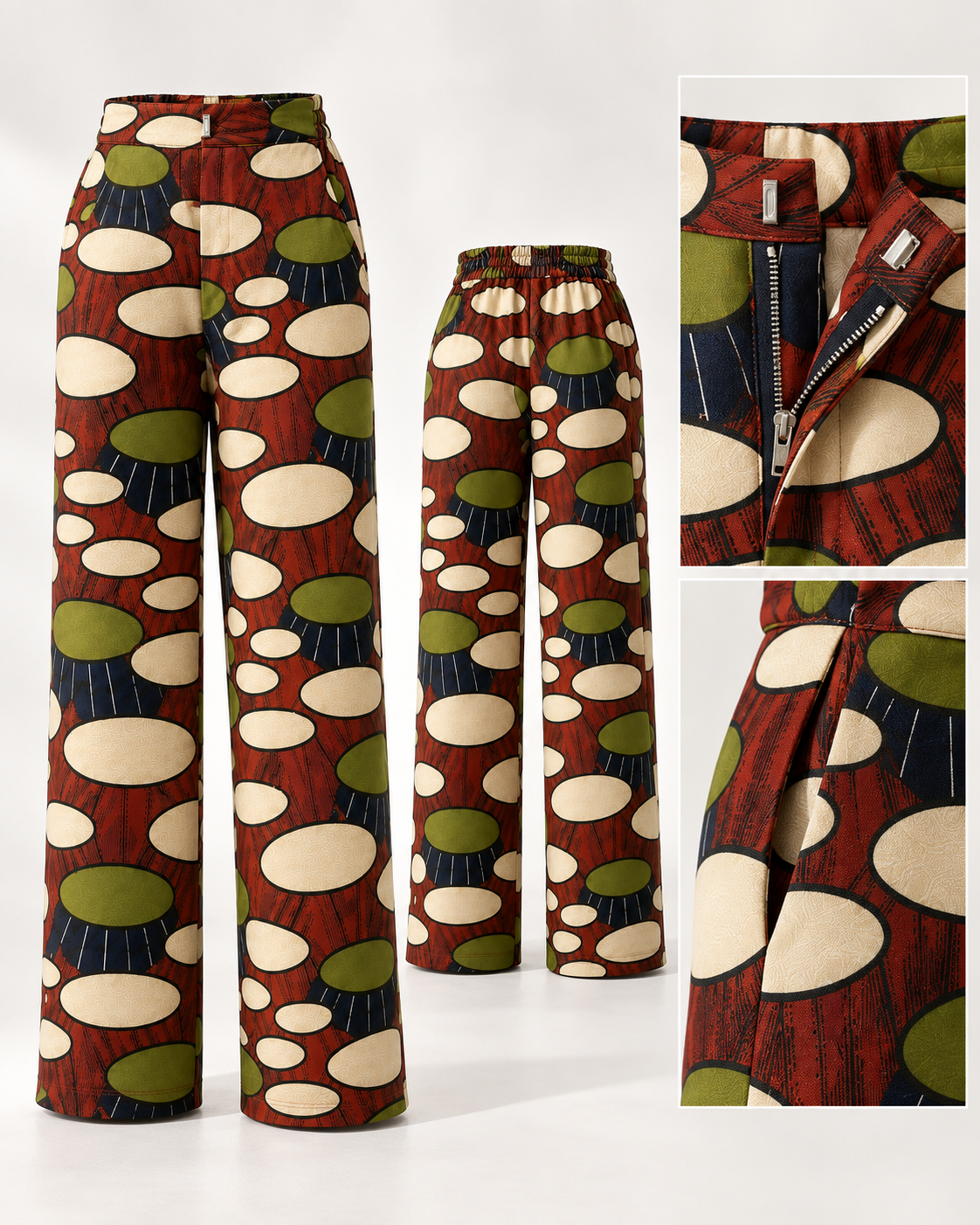Ugo African Print Straight-Leg Trousers - MAHOSTYLE