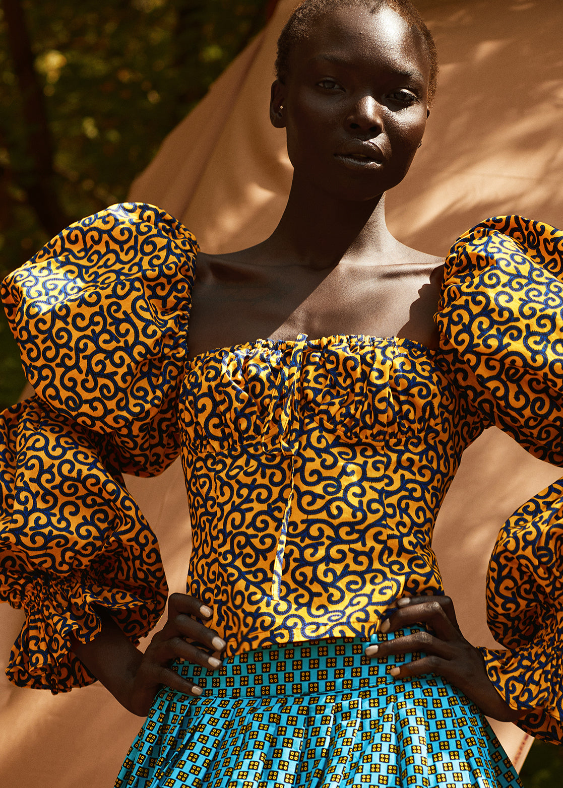 Lucchi African Print Top - MAHOSTYLE