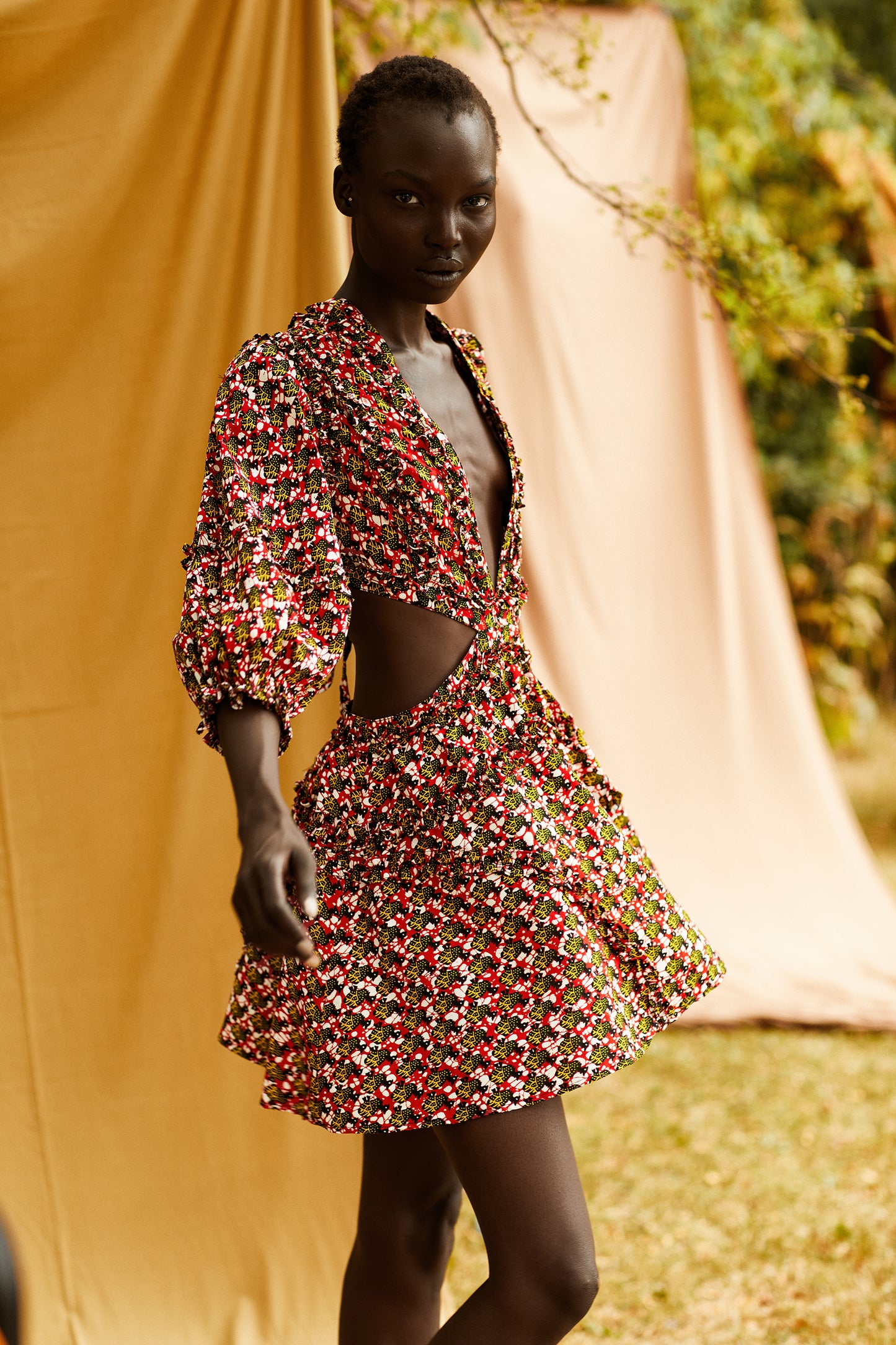 Temi African Print Mini Dress - MAHOSTYLE
