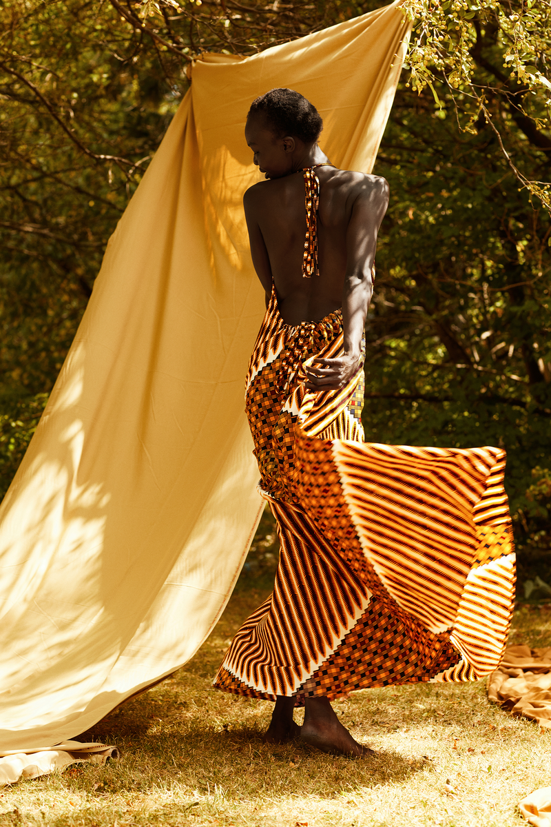 african print maxi dress 