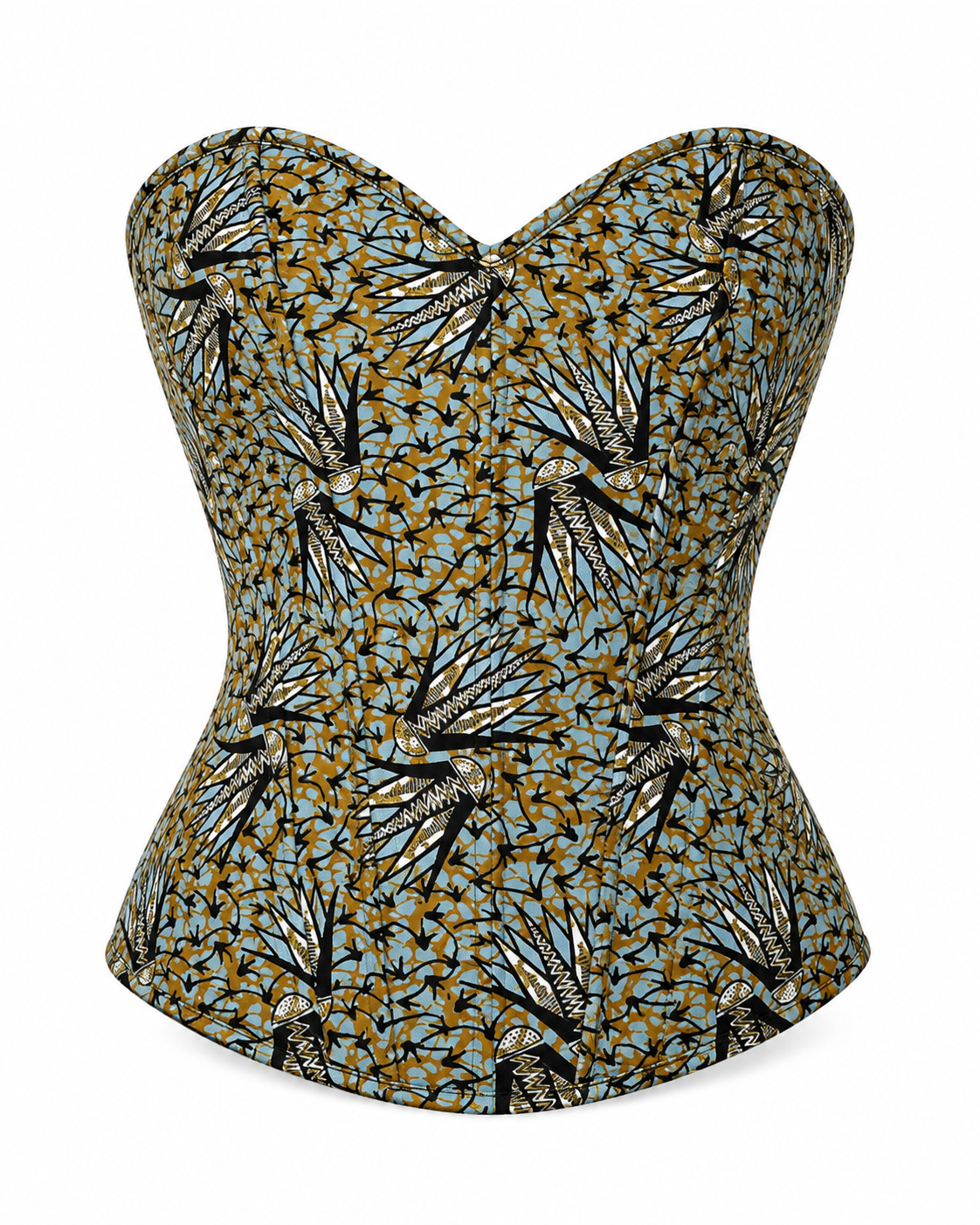 Haut corset à imprimé africain Adèze