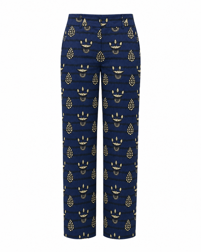 Ugo African Print Straight-Leg Trousers - MAHOSTYLE