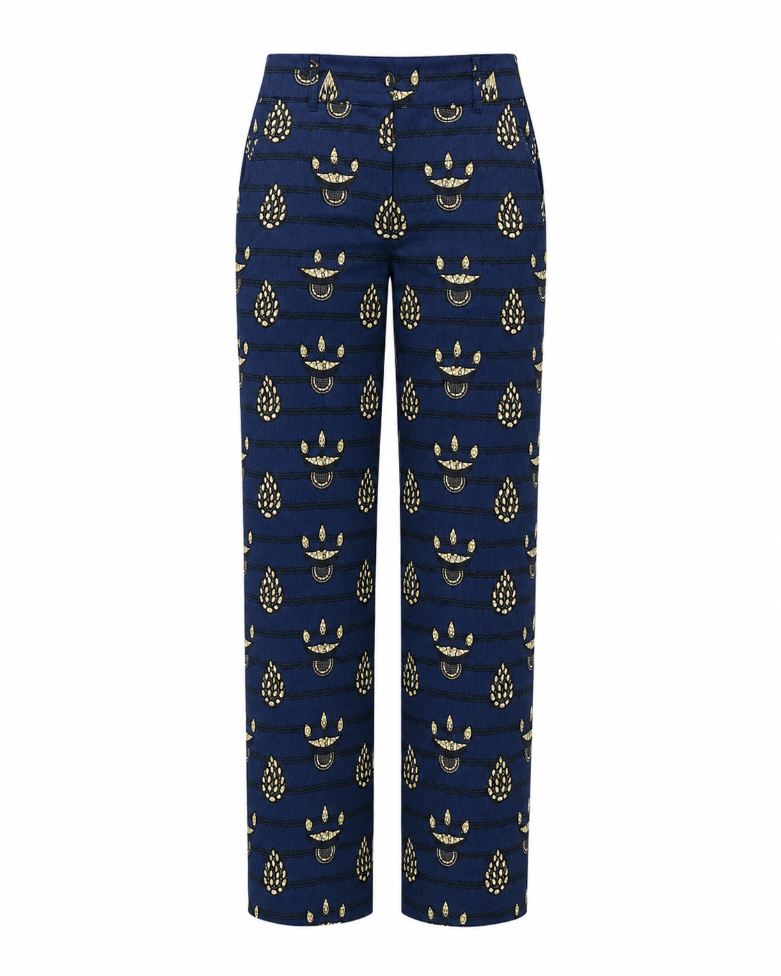 Ugo African Print Straight-Leg Trousers