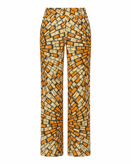 Ugo African Print Straight-Leg Trousers