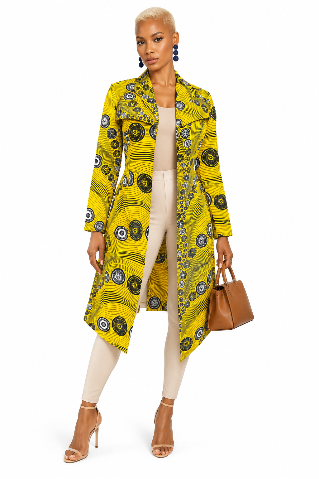 Veste/Trench Tundry en imprimé africain