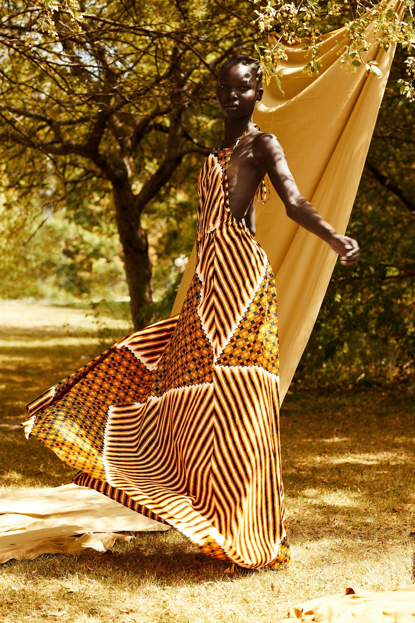 Uwak African Print Maxi Dress - MAHOSTYLE