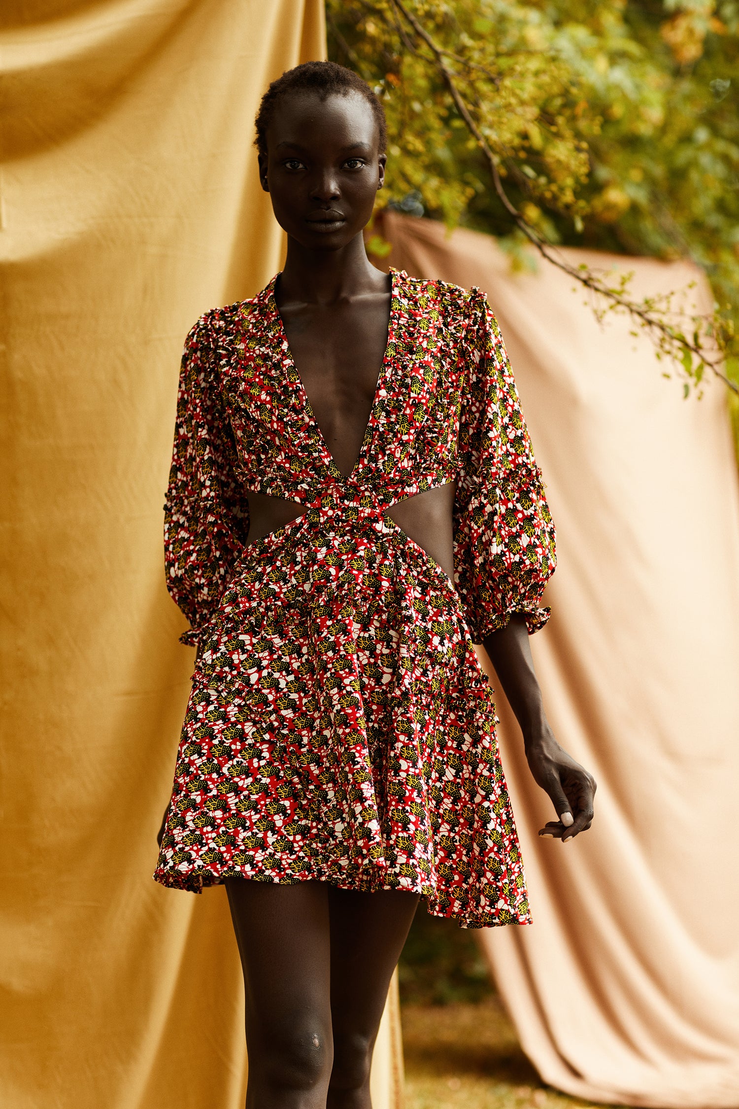 african print cut out dress African Dress | African Maxi Dress | African Print Dress | Ankara Print Dress | Beach Dress | Birthday Dress | Cutout Dress - GINA