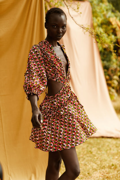 Temi African Print Mini Dress - MAHOSTYLE