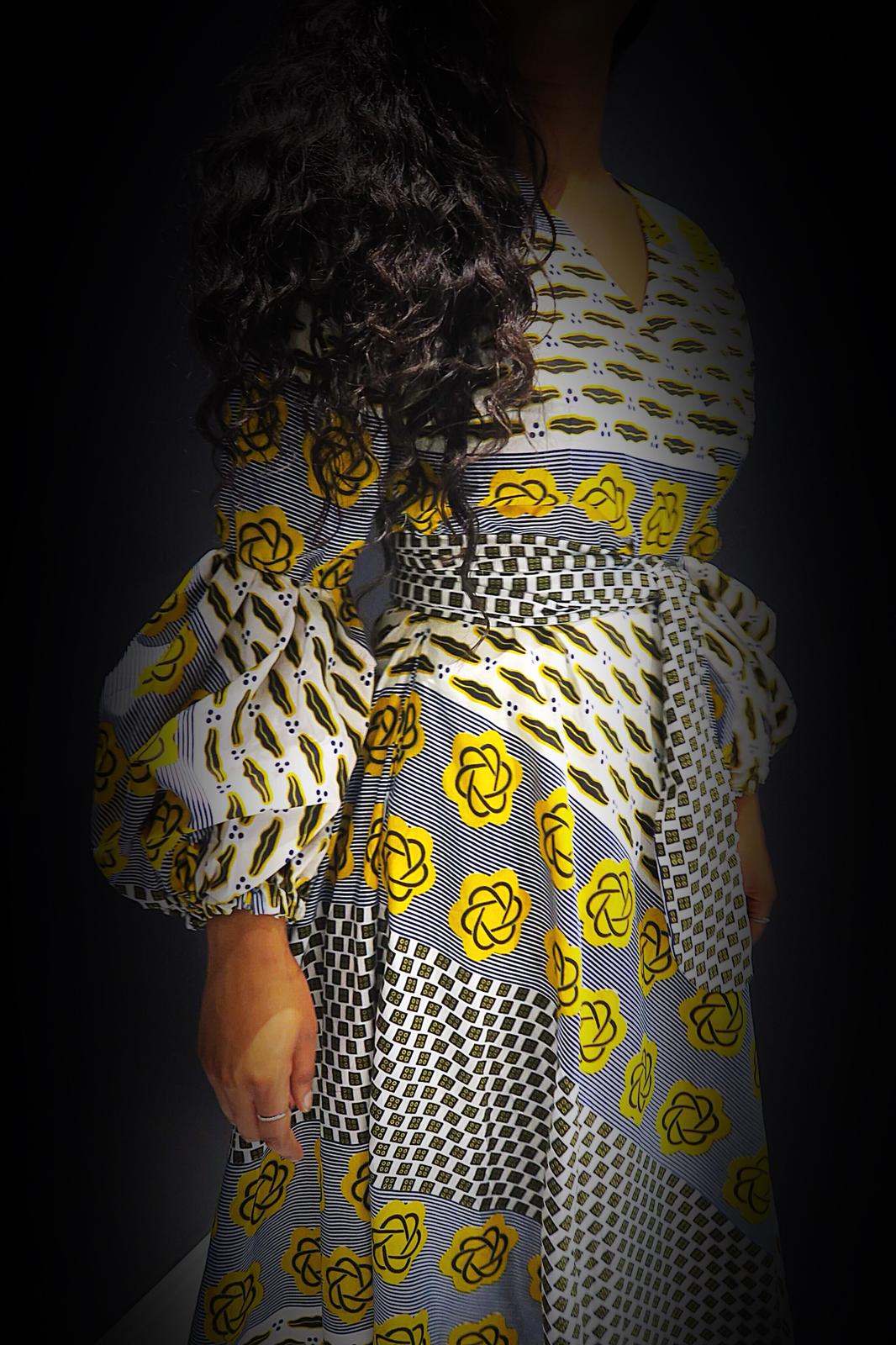 Koyo African Print Wrap Dress (Maxi Gown) - MAHOSTYLE