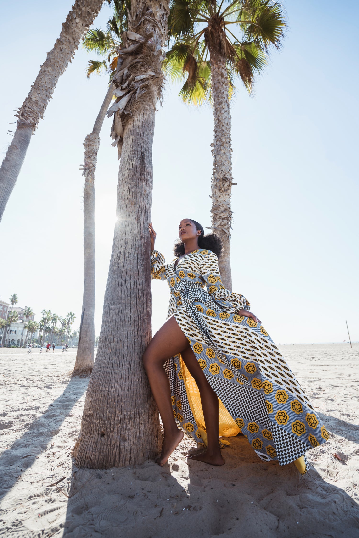 Koyo African Print Wrap Dress (Maxi Gown) - MAHOSTYLE